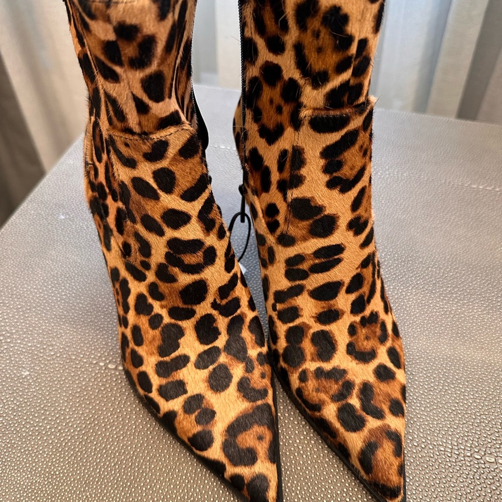 Zara leopard print booties